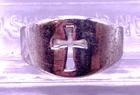 Vintage Sterling Silver James Avery retired cross band ring size 8