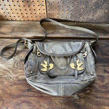 Marc by Marc Jacobs Petal to the Metal Natasha Bird Shoulder Bag Dark Grey