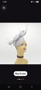 Fascinator Hat Silver Grey