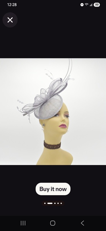 Fascinator Hat Silver Grey