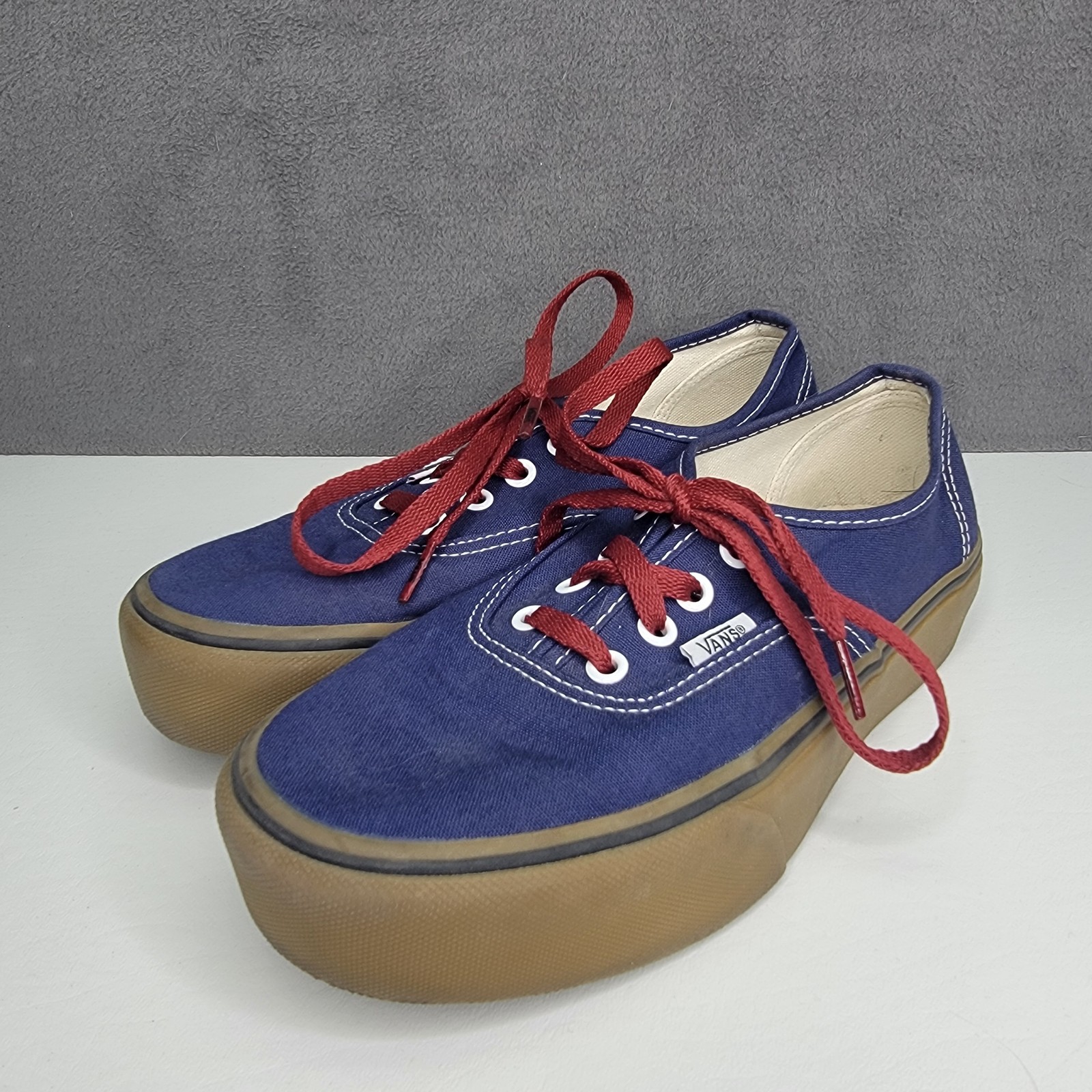 SAOLA Scarpe Vans uomo taglia 6 5 donna 8 suola gomma tela lacci rossi skate basso classico