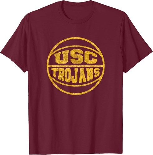 USC USC Trojans Basketball Distressed Vintage 70s Style T-Shirt