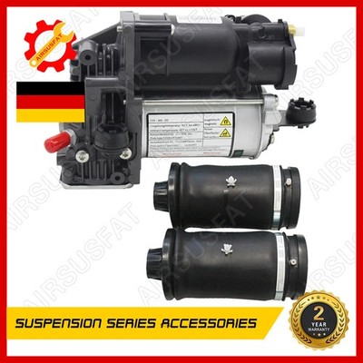 Für Mercedes W166 X166 ML GL Class Luftfederung Kompressor +2x Federbalg Hinten