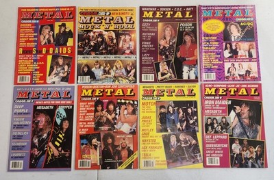 Lot of 8 Creem Close-Up Metal Magazines WASP Motorhead Manowar Lizzy Borden