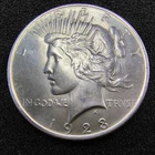 1923 Silver Peace Dollar - Philadelphia  Mint - 90% Silver - BU - Nice Luster