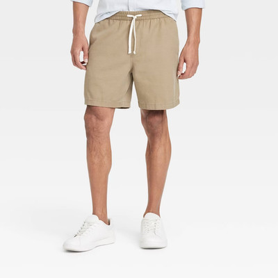Vintage Goodfellow & Co Pull-On Shorts Men S Tan Elevated Washed 7'' Twill Fabric