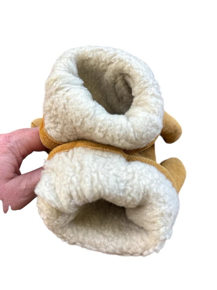 Luvas vintage LL Bean Sta pele de corcunda macia forrada de olefina alfa feitas nos EUA pequenas anos 90 - Imagem 3 de 4