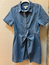 Madewell Denim Tie Waist Dress 6 - EUC