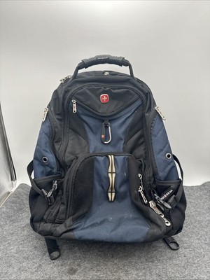 SwissGear Maxxum Backpack Navy Blue Black Heavy Duty Padded Laptop Bag Travel