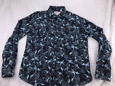 Panhandle Slim Western Shirt Women L Floral/Paisley Pearl Snaps Cowgirl Rodeo