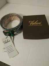 Falari Luxury Leather Belt M 34-36 green  black