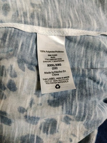 Time and Tru blau Blumen Tunika Kleid Top Bluse Damen Gr. XXXL (22) Hi Lo - Bild 4 von 6