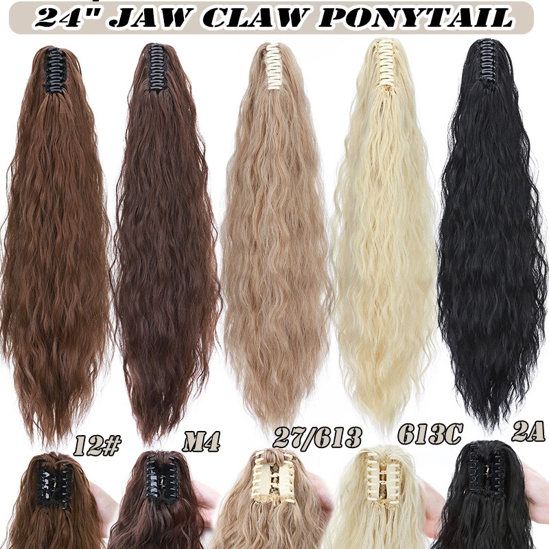 High Puff Kinky Curly Claw Ponytail Clip In Hair Extension Pony Tail For Human - Image 4 of 4