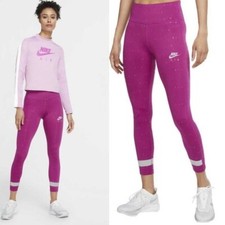 NIKE Women's Dri-FIT AIR High-Rise Tight Fit Running Leggings NWT Magenta SMALL
