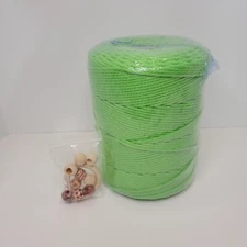 Macrame Cotton Cord 5mm x 328yds, ZUEXT Natural Handmade Blackish Green Cords