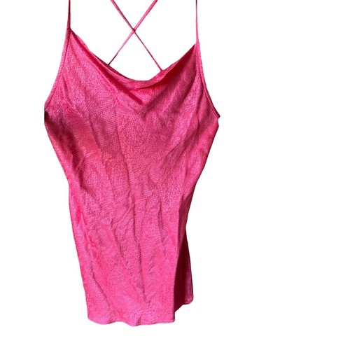 Zara Jacquard Animal Pink Slip Mini Dress Sz S Viscose Strappy Back Sexy