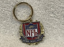 BEAUTIFUL 1990's National Football League Gold Metal Keychain, VERY NICE 
