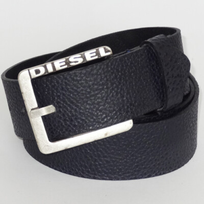 DIESEL NEW Belt 'Special Rags 8' Men`s 100% Cow Leather NAVY