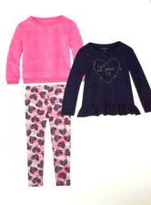BCBG Girls Kids' 3-piece Outfit Set Magenta, Size 2T NWT