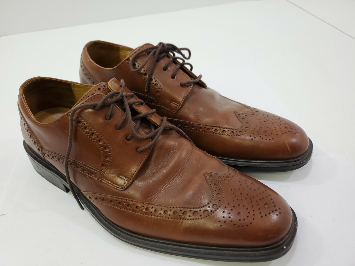 Cole Haan Brown Leather Wingtip Oxford Dress Shoes Men