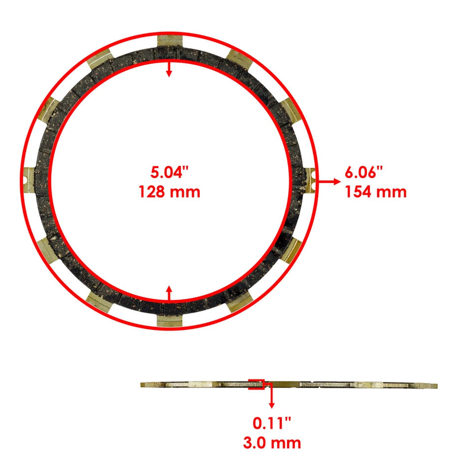 Clutch Friction Plates and Steel Plates Kit for Yamaha R7 YZFR7 YZF-R7 2022-2023 - Image 3 of 4