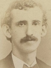 MAN WITH CURLY HAIR AND VERY BIG EARS. CDV. SPRINGFIELD, MASS.
