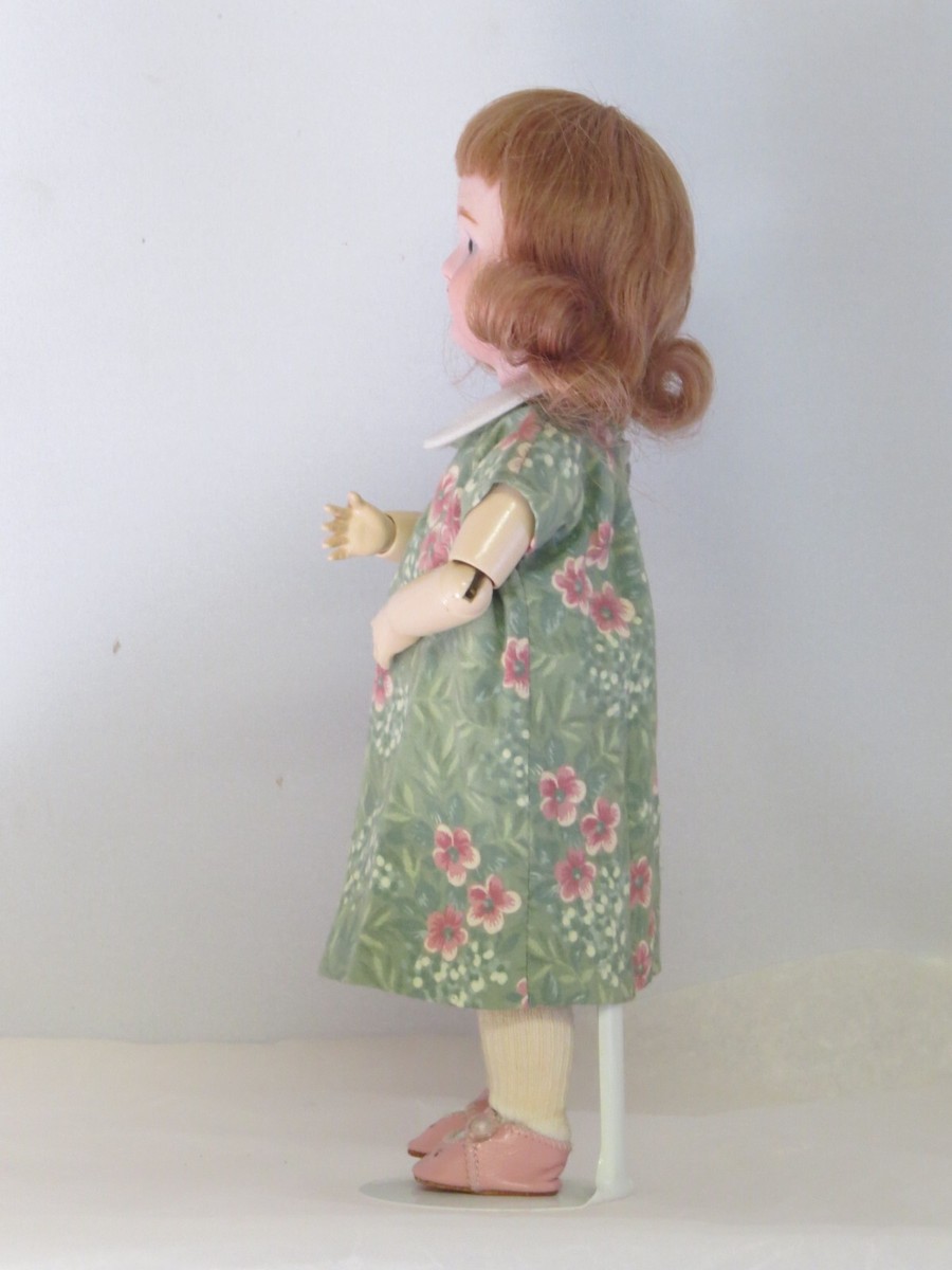 Poupée Bleuette SFBJ 60 N°28 Reproduction - 27 Cm, Tête Biscuit Porcelaine, Corps Bois
