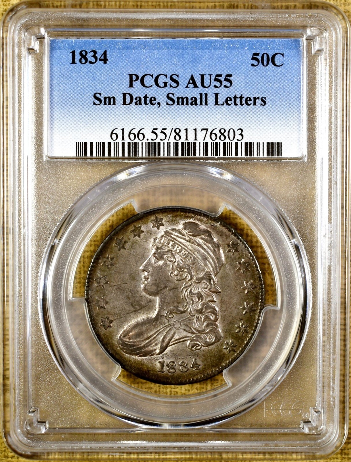1834 O113 PCGS AU55 Bust Half Dollar eBay