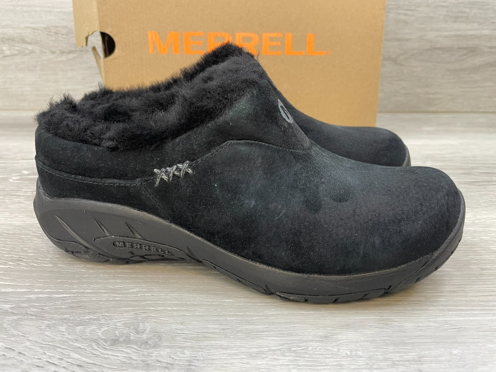 Merrell Encore Ice sneaker da donna 6 nere impermeabili floatpro scamosciate arco scarpe