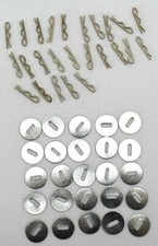 US 5/8 washers and milspec 3/4in toggles for uniform 25+25 lot of 50 pcs R9666
