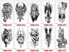 8 X Temporary Tattoos Body Arm Tattoo Sticker Half Sleeve Fake Waterproof US 