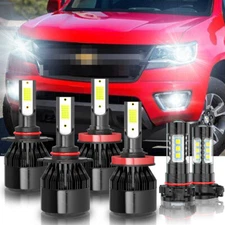 For Chevy Colorado 2015-2022 Car LED Headlight High Low Beam Fog Light Bulbs Kit