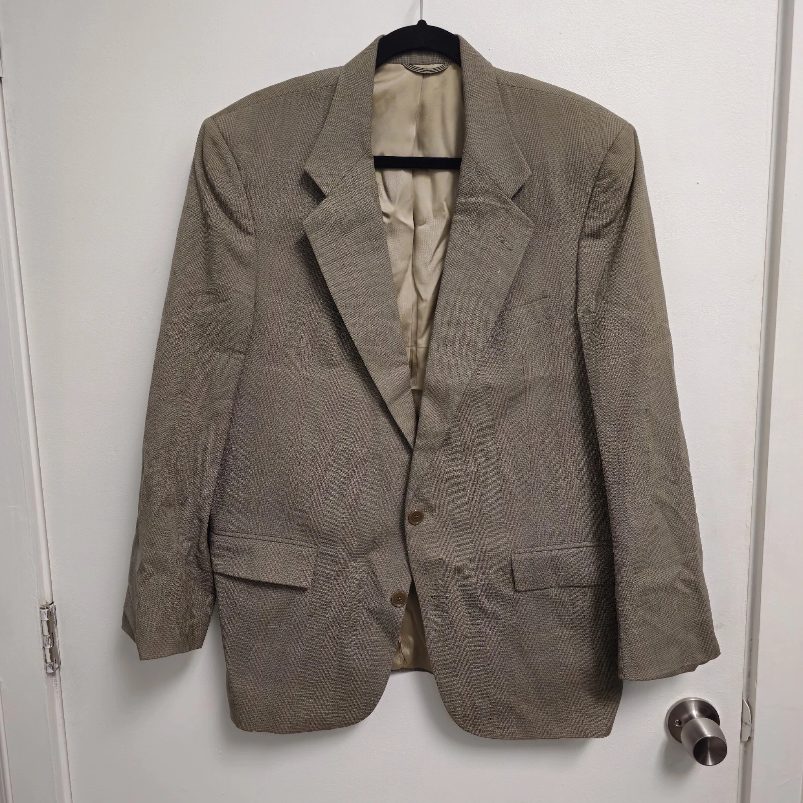 Blazer a scacchi marrone Christian Dior Monsieur da uomo lana 42R