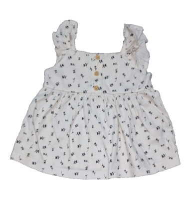 Fred & Flo Baby Mädchen, Kleinkind, Kleinkind Kleid, Farbe weiß schwarz, Größe 0-3 Monate