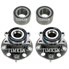 Front & Rear Wheel Bearings & Hubs Kit Timken For Mitsubishi Outlander Sport 4WD
