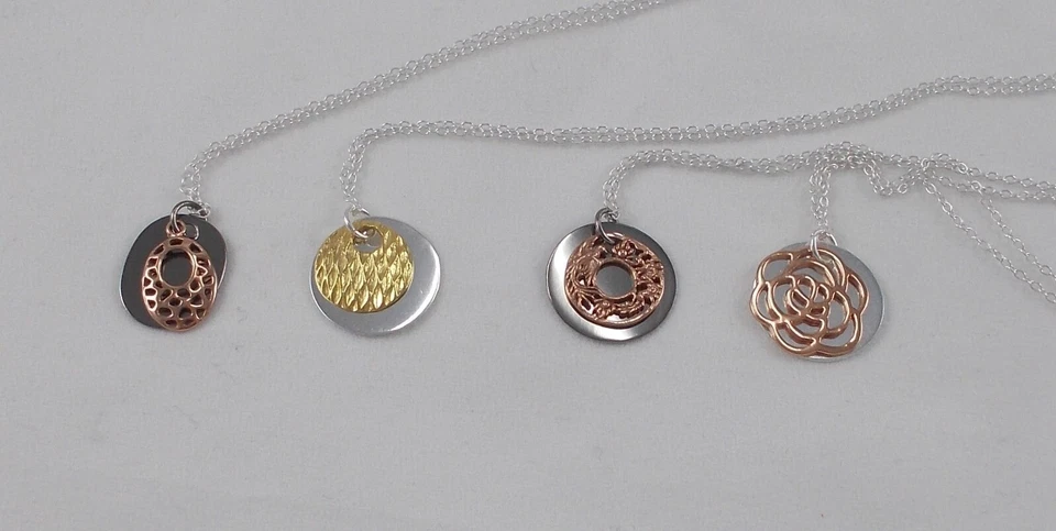 Raro Elegante Ciondolo con Collana Di 925 Argento Sterling Nuovo Mai Messo - Immagine 4 di 4