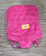 Build A Bear BAB Hot Pink Backpack Carrier Hearts
