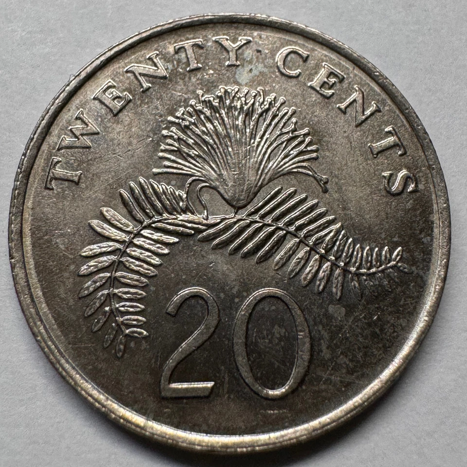 Singapur 1986 20 centavos - Hermosa moneda - #A-055 Foto 2 de 2