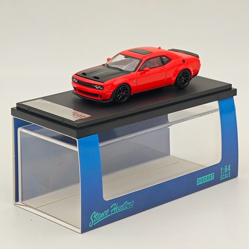 Stance Hunters 1/64 Dodge SRT Hellcat red & black Diecast Models Car Collection - Picture 6 of 6