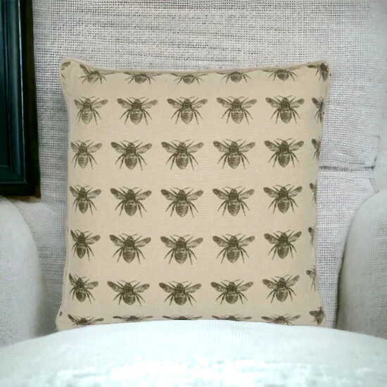 French style Linen Look HONEY BEE Scatter Accent Cushions inc