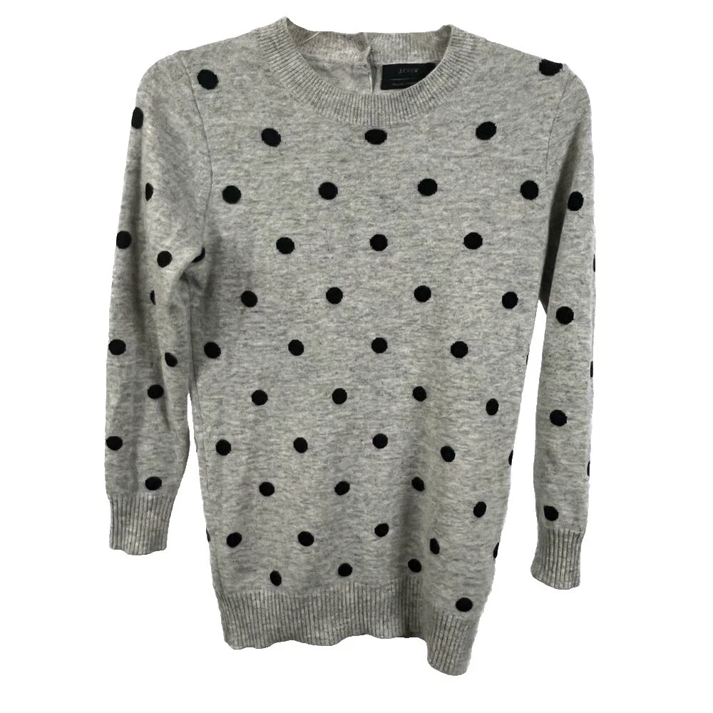 Polka Dot J.CREW Crew Neck Sweaters for Women