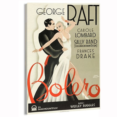 1934 Bolero (Paramount)Swedish Movie Poster or Canvas Art Print