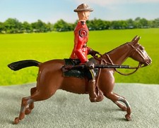 BRITAINS - ROYAL CANADIAN MOUNTED POLICE - LEAD FIGURE BROWN HORSE VINTAGE 292
