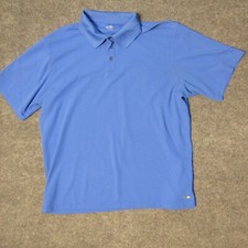 CHAMPION Duo Dry Men's Activewear Polo Golf Shirt Stretch Size XL Blue