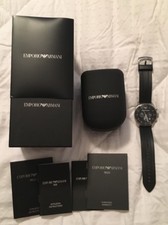 Vintage EMPORIO ARMANI WATCH Original Box etc RARE New Battery