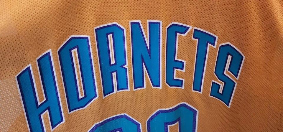 Camiseta Adidas New Orleans Hornets David West 30 Hombres L Amarilla Novato RARA DE COLECCIÓN NBA Foto 4 de 4