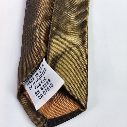 Calvin Klein Collection Blue & Bronze Mesh Pattern Silk Designer Necktie - Picture 6 of 6