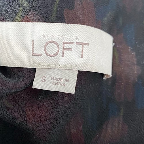 Loft Floral Tropical Pleated Accordion Midi Spaghetti Strap Dress Womens Sz S - 第 10/11 張圖片