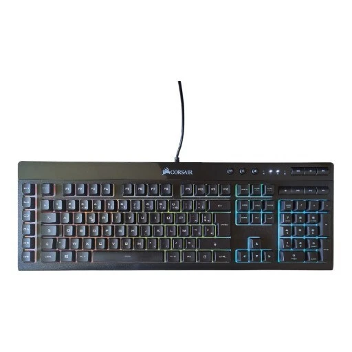 Corsair K55 RGB USB AZERTY mechanisch französisch schwarz Tastatur  USB Gaming - Bild 3 von 4