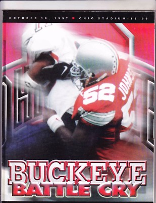 OHIO STATE----INDIANA PROGRAM ---OCTOBER 18 1997
